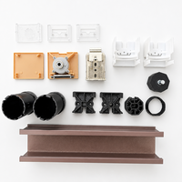 Kit de Herrajes para Persianas Venecianas de Madera: Riel Superior, Riel Inferior, Mecanismo de Inclinación, Soportes de Embrague, Tapas Finales, Clips para Cinta de Escalera, Juego de Accesorios