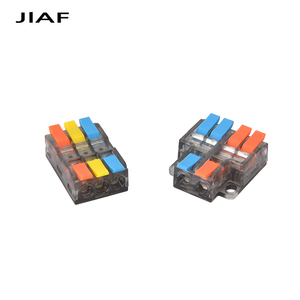 JIAFクイックワイヤコンダクターコネクタ2/3ピンスプライシングプッシュインターミナルブロック1で複数アウト固定穴付き - Product Image 2