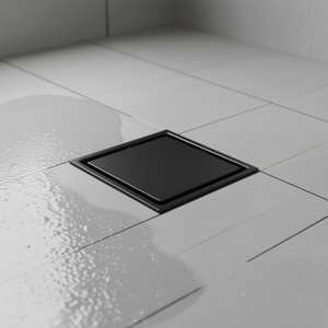 Desagüe de Ducha Cuadrado de 6 Pulgadas con Acabado Mate, Diseño Moderno, Fácil de Limpiar - Product Image 2