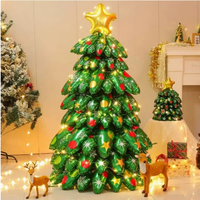 Ballon en aluminium 3D Arbre Doré en gros, écologique et durable, pour la décoration de Noël et les stands festifs