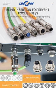 Набор разъемов M12 с кодированием A, B, D, X, 8-контактные, медные, штекерные и гнездовые, водонепроницаемые IP67/IP68, для промышленной автоматизации - Product Image 5