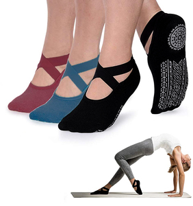 Meias De Algodao De Bandagem Antiderrapantes Fitness Ideais Para Pilates Meias De <span class=keywords><strong>Danca</strong></span> De Bale Puro - Product Image 1