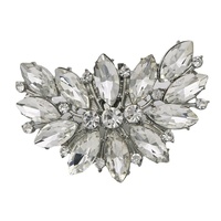 Décoration supérieure pour chaussures de mariée transfrontalières, fleur de chaussure en cristal amovible à talon haut, boucle en alliage de zinc, sabot monocouche