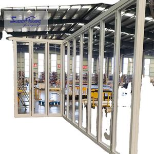 Puerta corredera <span class=keywords><strong>de</strong></span> esquina <span class=keywords><strong>de</strong></span> aluminio con clasificación <span class=keywords><strong>de</strong></span> impacto certificada <span class=keywords><strong>NOA</strong></span> <span class=keywords><strong>de</strong></span> Superhouse con malla <span class=keywords><strong>de</strong></span> acero inoxidable para patio o balcón - Product Image 4