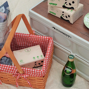 Venta caliente cesta de almacenamiento de tejido de ratán con asa para picnics-Almacenamiento de pan, frutas, verduras y huevos - Product Image 4