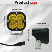Lumière de cube de qualité supérieure de 3,5 pouces, 40 W, avec 4 lentilles de type pod pour SUV, camion, tout-terrain, moto, phare antibrouillard LED
