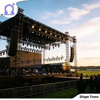 Estructura de exhibición portátil personalizada para iluminación de escenarios, truss de techo de aleación de aluminio con espiga para eventos y roadshows