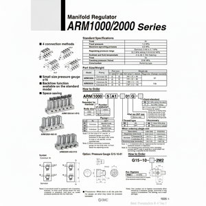ตัวควบคุมนิวเมติกส์ ARM1000-8B1-01G ชิ้นส่วนนิวเมติก SMC - Product Image 1
