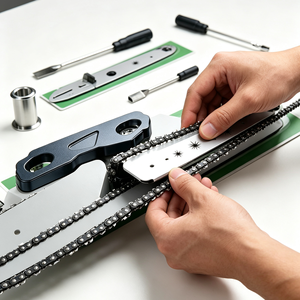 Maßgefertigte Kettensägenkette .<span class=keywords><strong>063</strong></span> Gauge .404 Teilung 50CM Vollmeißel/Quadratischer Schnitt GCr15/68CrNiMo Material für Benzin-Kettensägen - Product Image 3