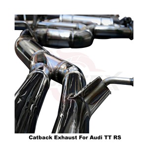Échappement Catback en acier inoxydable Vortex Sport Sound Tuning avec soupape électronique compatible Audi TT RS à sortie simple - Product Image 6