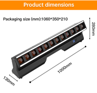 Barre de lumière LED mobile 12x40W RGBW 4-en-1 600W DMX Beam Strobe Wash avec lumière auxiliaire pour DJ, scène et club