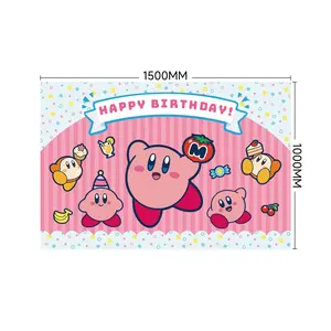 Cartoon Character Star Kirby Themed Party Balloons Decorations for Baby Girl Boy Birthday Inflatable Balloon Gift Supplies