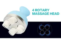Adaptateur de piles rechargeables portables Masseur de cuir chevelu de tête de groupe Shiatsu 3d étanche avec unités d'accessoires de casque