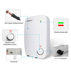 Calentador de Agua Eléctrico Instantáneo con Certificación CE, 5500W, Sin Tanque, 220V, Montaje en Pared, Impermeable IPX4, para Ducha - Product Image 6