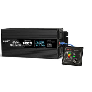 <span class=keywords><strong>Convertisseur</strong></span> de tension d'onduleur à onde sinusoïdale pure 3000W/6000W de pointe, DC <span class=keywords><strong>12V</strong></span> vers AC 230V, pour camping-cars, camions, bateaux, camping - Product Image 1
