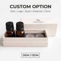Boîte de conditionnement en carton écologique avec couvercle blanc et base perforée pour flacon compte-gouttes d'huile de 5 ml, ensemble de flacons de peptides, boîte de soins de la peau