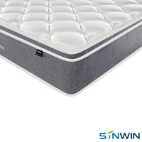 Matelas à ressorts ensachés en tissu de soie glacée respirant, roulé, 32 cm, fermeté moyenne, mousse de soutien haute densité, mobilier de chambre à coucher, hôtel, maison