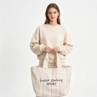Sac fourre-tout géant en toile personnalisé, couleur luxe, écologique, avec poignée large pour les courses quotidiennes et le marché