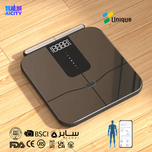 AICITY OEM BMI 8 전극 디지털 디스플레이 휴대용 유리 체지방 측정기 (WiFi 기능 포함, 가정 및 사무실용 체성분 측정) - Product Image 1