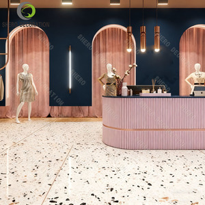 Présentoir de vêtements personnalisé <span class=keywords><strong>pour</strong></span> boutique de prêt-à-porter féminin, support d'affichage de vêtements <span class=keywords><strong>pour</strong></span> mobilier de magasin de vêtements - Product Image 1