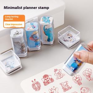 Piccolo sigillo creativo e carino trasparente per conto della mano che rende il punto di riferimento per la costruzione di animali in materiale plastico punto panoramico piccolo sigillo - Product Image 3