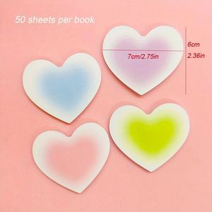 Notas Adhesivas con Degradado de Corazón Dibujado a Mano, de Alta Estética, para Estudiantes, Blocs de Notas, Material Esencial de Oficina para la Escuela - Product Image 2