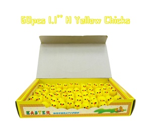 Factory Direct Easter Holiday Festival Party Decorations Free Sample Cute Small Yellow Easter Chenille Chicks for Kids - Product Image 4
