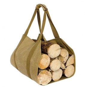 Porta Leños de Lona Encerada para Leña, Bolsa de Transporte Resistente para Leña, Porta Leños Duradero - Product Image 1