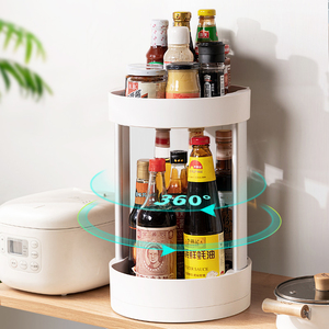 Sonduo-estante de almacenamiento giratorio de tres capas, escurridor de cocina, estante giratorio multifuncional - Product Image 2