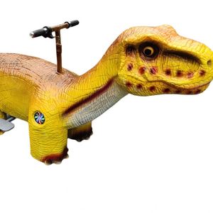 Machine d'arcade simulateur de course pour enfants, modèle carré, avec voiture dinosaure et équipement à batterie, pour divertissement - Product Image 2