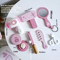 Table de Maquillage Princesse pour Enfants, Coiffeuse de Simulation en Bois, Jouet Maison de Jeu, Cadeau d'Anniversaire pour Filles de 2 à 6 Ans, Couleurs Variées