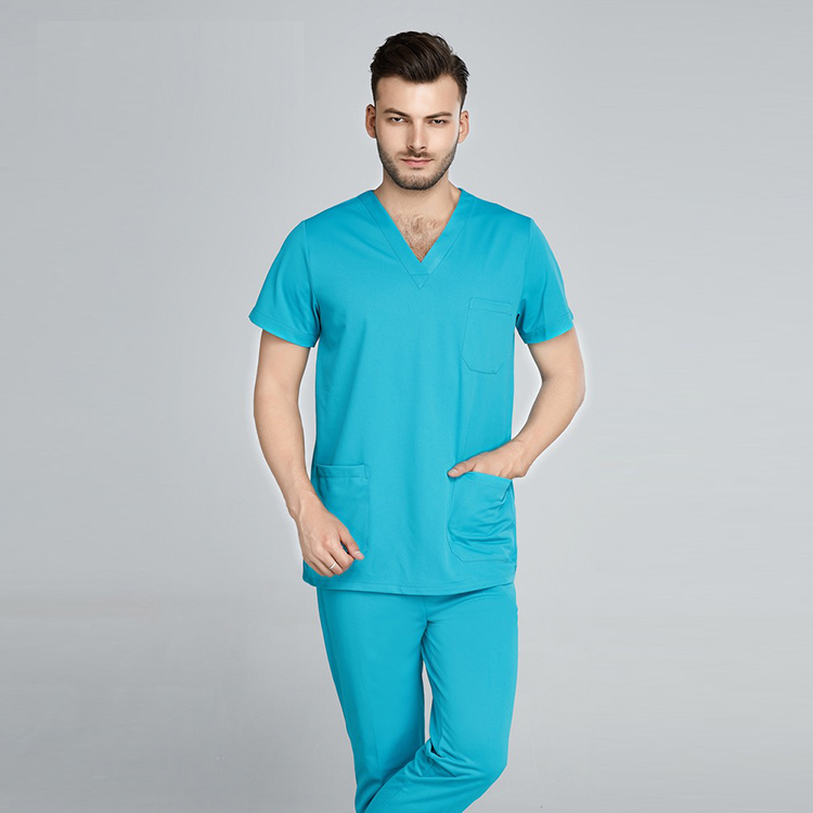 male lake blue Short sleeve
