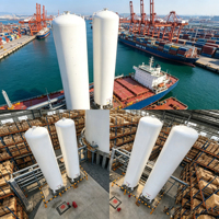 Réservoir de stockage cryogénique de GNL XUANYANG conforme à la norme ASME, 50 m, matériaux Q345R/SS30408, cuve à pression horizontale pour le remplissage de GNL