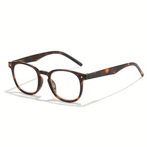 Lunettes de lecture rétro 2024 pas chères, monture noire léopard, rondes, anti-lumière bleue, pour hommes et femmes - Product Image 6