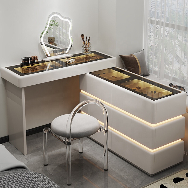 In Stock White Leather Dresser Bronze Finish Adds Elegance | Alibaba.com