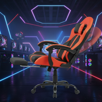 Chaise de jeu PC ergonomique en PVC, design pliable de haute qualité, système de soutien lombaire, pour jeux et loisirs