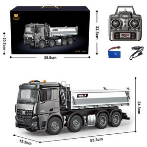 Nuevo Camión Volquete de Ingeniería de Alta Resistencia HUINA SJY-1536PRO RC, de Aleación, Escala 1:14, Vehículo Teledirigido - Product Image 3