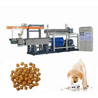 Machine de transformation d'aliments pour chiens à petite échelle hautement automatique avec contrôle PLC, acier inoxydable 304, capacité de 3 t/h, extrudeuse d'aliments pour chiens