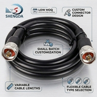 Cable Coaxial LMR400, Conectores RF Macho a Macho, Cable de Puente de Baja Pérdida, Ensamblaje de Cable RF