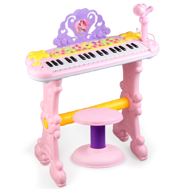 Лидер продаж, многофункциональный электрический игрушечный орган, игрушка с микрофоном, Детский комплект пианино, музыкальные инструменты для девочек