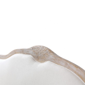 تصميم جديد أثاث فرنسي عتيق كلاسيكي تصميم أثاث غرفة المعيشة أريكة خشبية من الكتان للحدث - Product Image 3