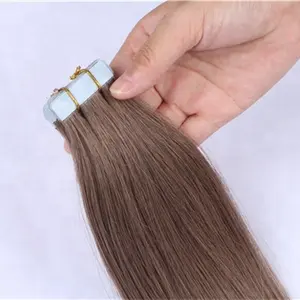 Emeda remy hair 40 pcs per pack #8 light brown tape weft 8-30" tape hair extensions