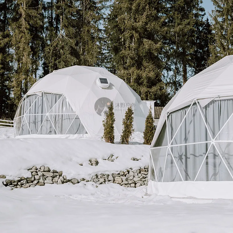 Tenda Mini evento cupola naturale sensazione Glamping tenda di lusso telaio in acciaio