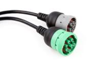 Cable de extensión de diagnóstico OBD II de perfil bajo, macho a hembra, con 16 pines completamente conectados para herramienta de escaneo y lector de códigos, 30 cm