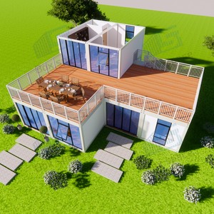 <span class=keywords><strong>Casa</strong></span> Contenedor Modular Boxspace de 12*12m, 216 Metros Cuadrados, 2 Dormitorios y 1 Oficina en <span class=keywords><strong>Casa</strong></span> con Terraza, <span class=keywords><strong>Casa</strong></span> Contenedor de 2 Pisos - Product Image 1