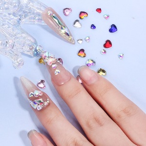 50 pcs/pack galvanoplastie AB couleur coeur lune verre sac <span class=keywords><strong>Nail</strong></span> <span class=keywords><strong>Art</strong></span> fond plat strass pour <span class=keywords><strong>Nail</strong></span> <span class=keywords><strong>Art</strong></span> bricolage - Product Image 3