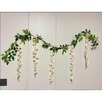 Bunga Wisteria Sutra Buatan Grosir untuk Dekorasi Pernikahan dan Natal Wisteria Putih