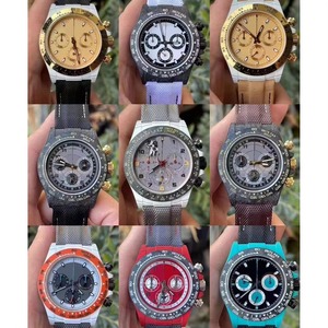 Montre mécanique Drioshipping DIW avec mouvement 4130 personnalisé, cadran en fibre de carbone, montre de luxe pour homme - Product Image 3