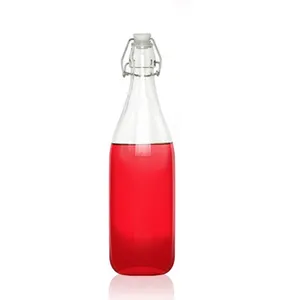 Salıncak stoper salıncak üst klip ile suyu için su şişeleri cam kupa 1 litre cam şişe çevirme üst fincan içecek 1000ml bira şişesi