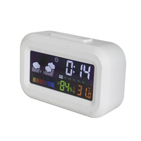 Portable petite poche maison bureau horloge météo voyage électronique numérique couleur écran météo horloge